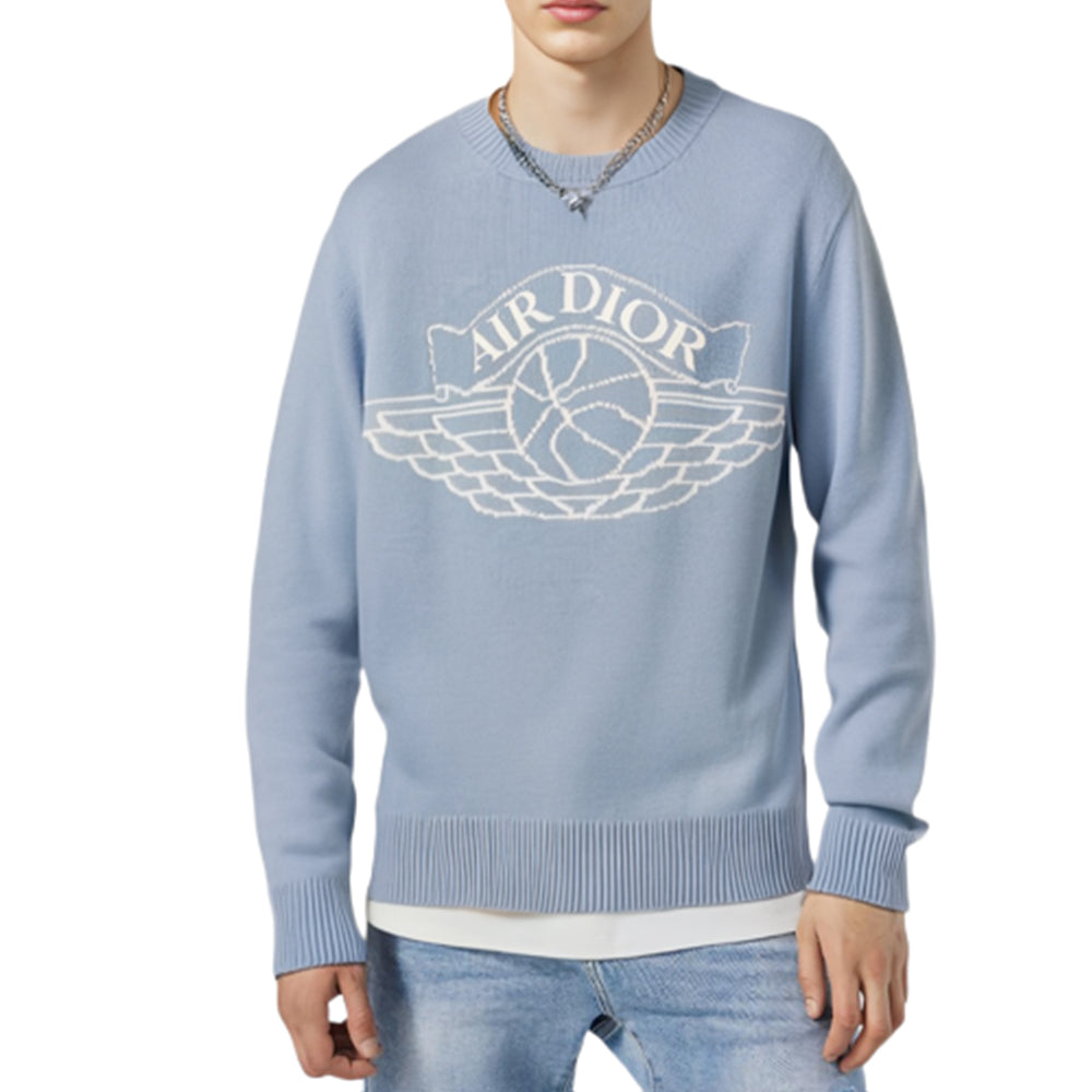 DIOR x Jordan Sweater Men's Light Blue