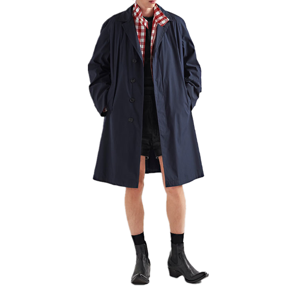 PRADA Coats Men Blue