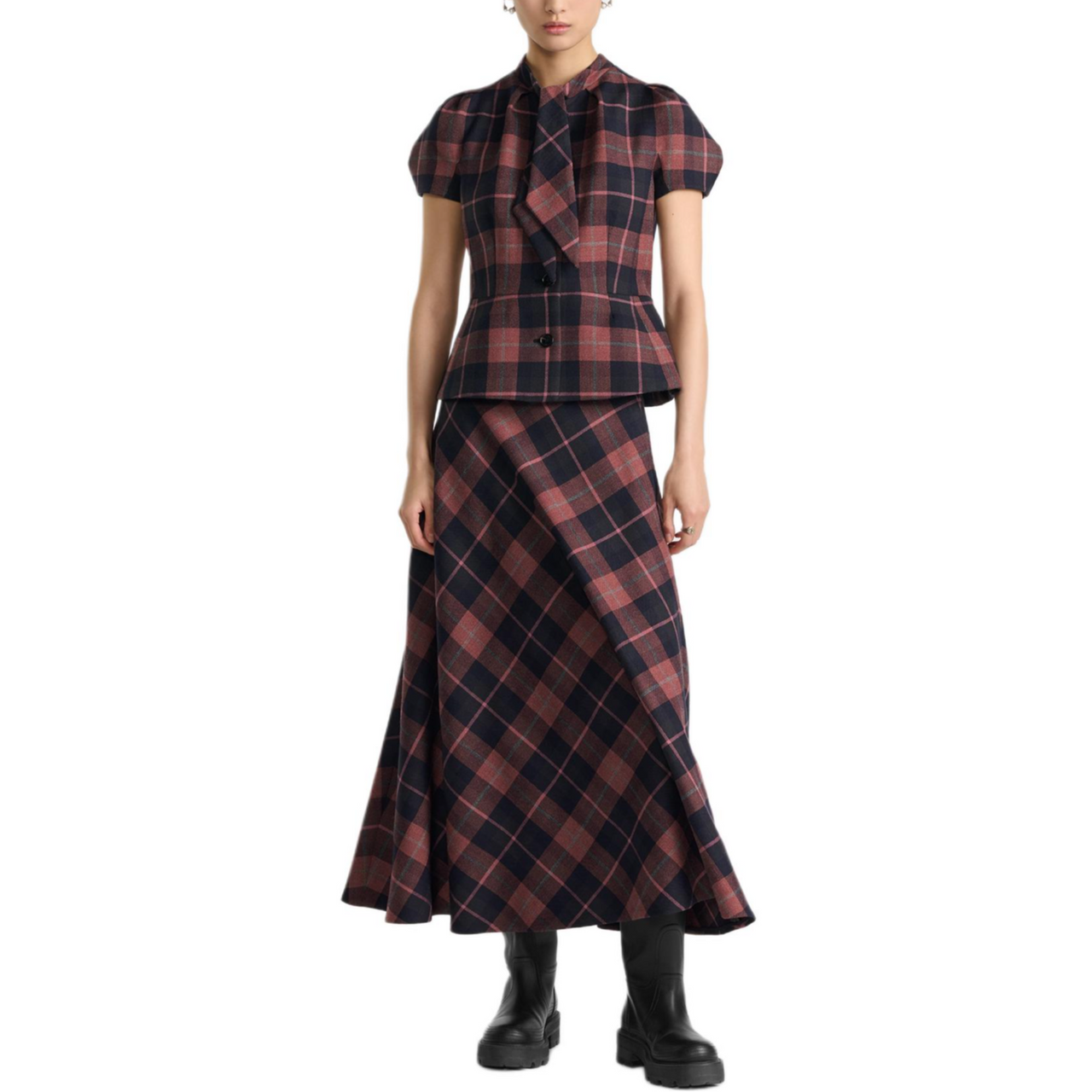 DIOR FW24 Skirt Women's Pink Gray Mix