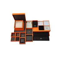 HERMES Calfskin Bracelets Men's Tin Gray
