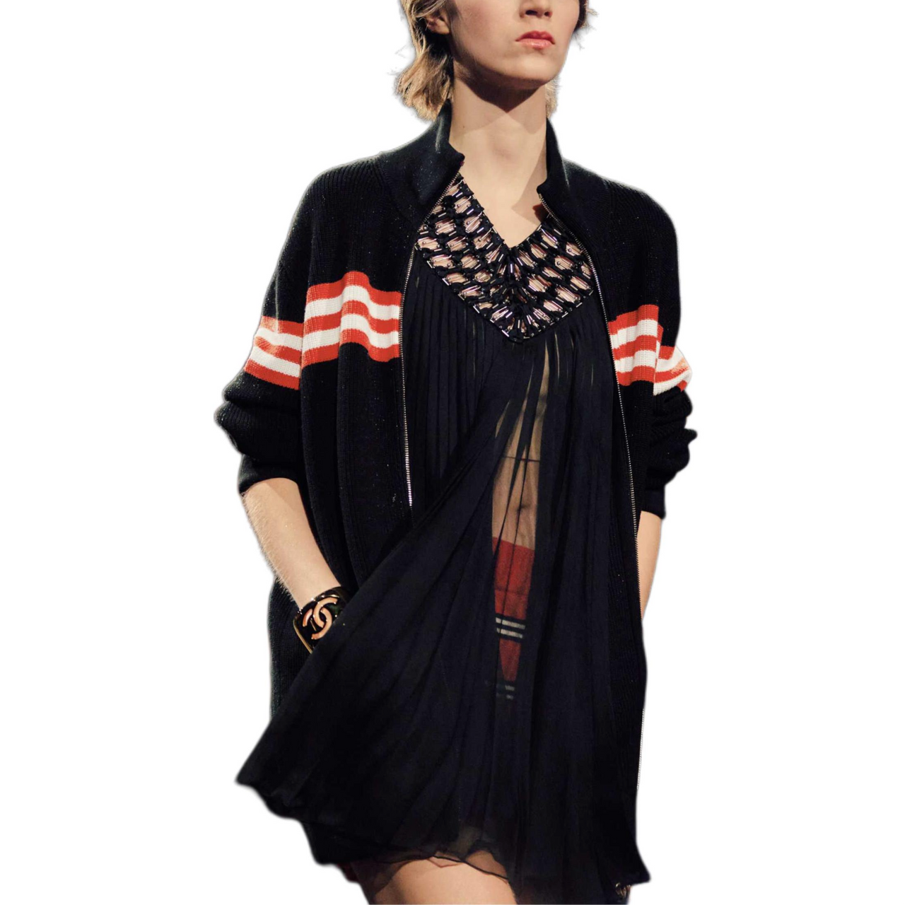 CHANEL Jackets Coats Women's Black