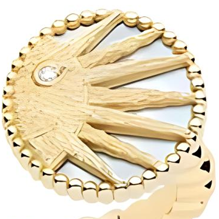 DIOR Mother Of Pearl Rings Unisex Gold