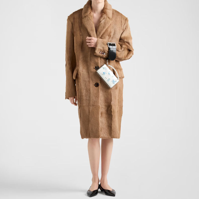 PRADA Coat Women's Beige Yellow
