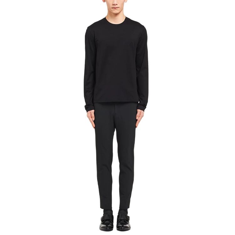 PRADA Embroidered Logo Long sleeve T shirt
