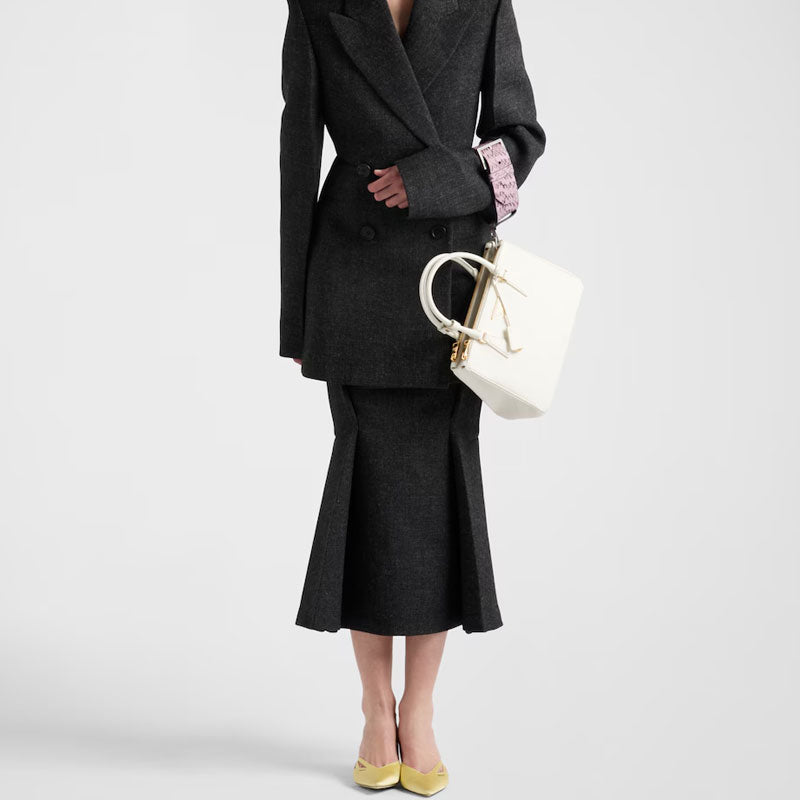 PRADA Casual Long Skirt Women's Coal Gray