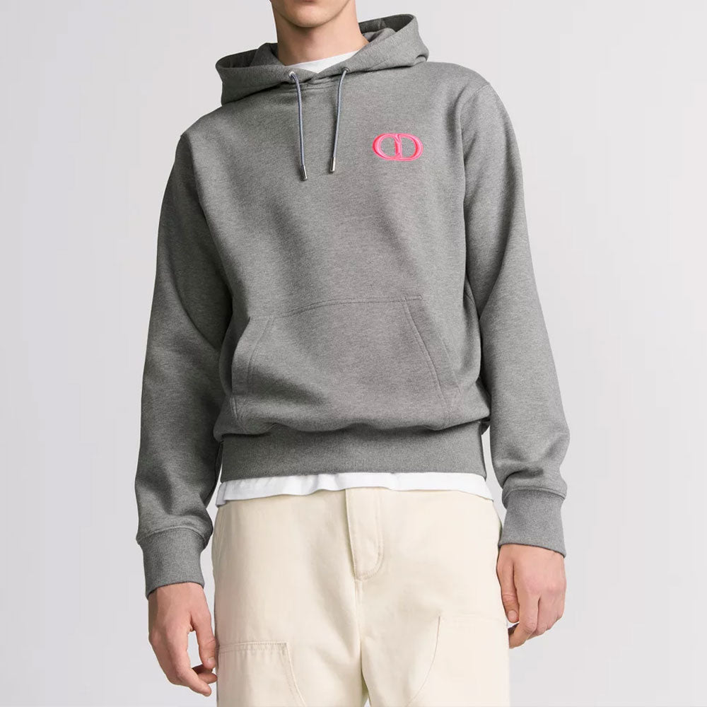 DIOR Logo Embroidered Drawstring Hoodie