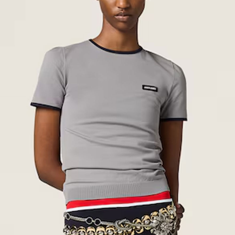 MIU MIU T Shirts Women's Gray