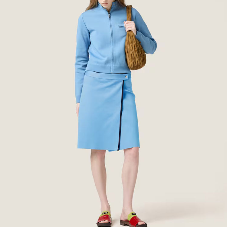 MIU MIU SS25 Casual Short Skirts Women's Light Blue