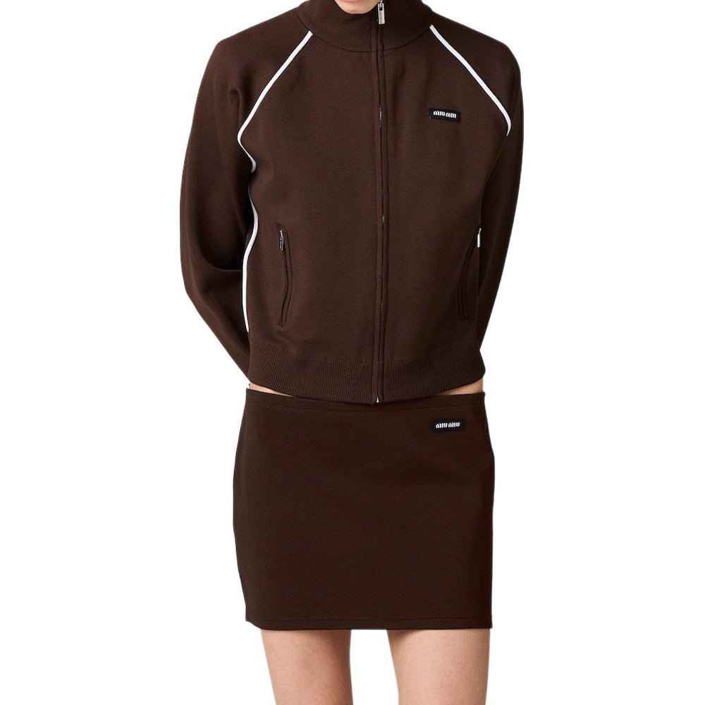 MIU MIU SS25 Casual Short Skirts Women's Dark Brown