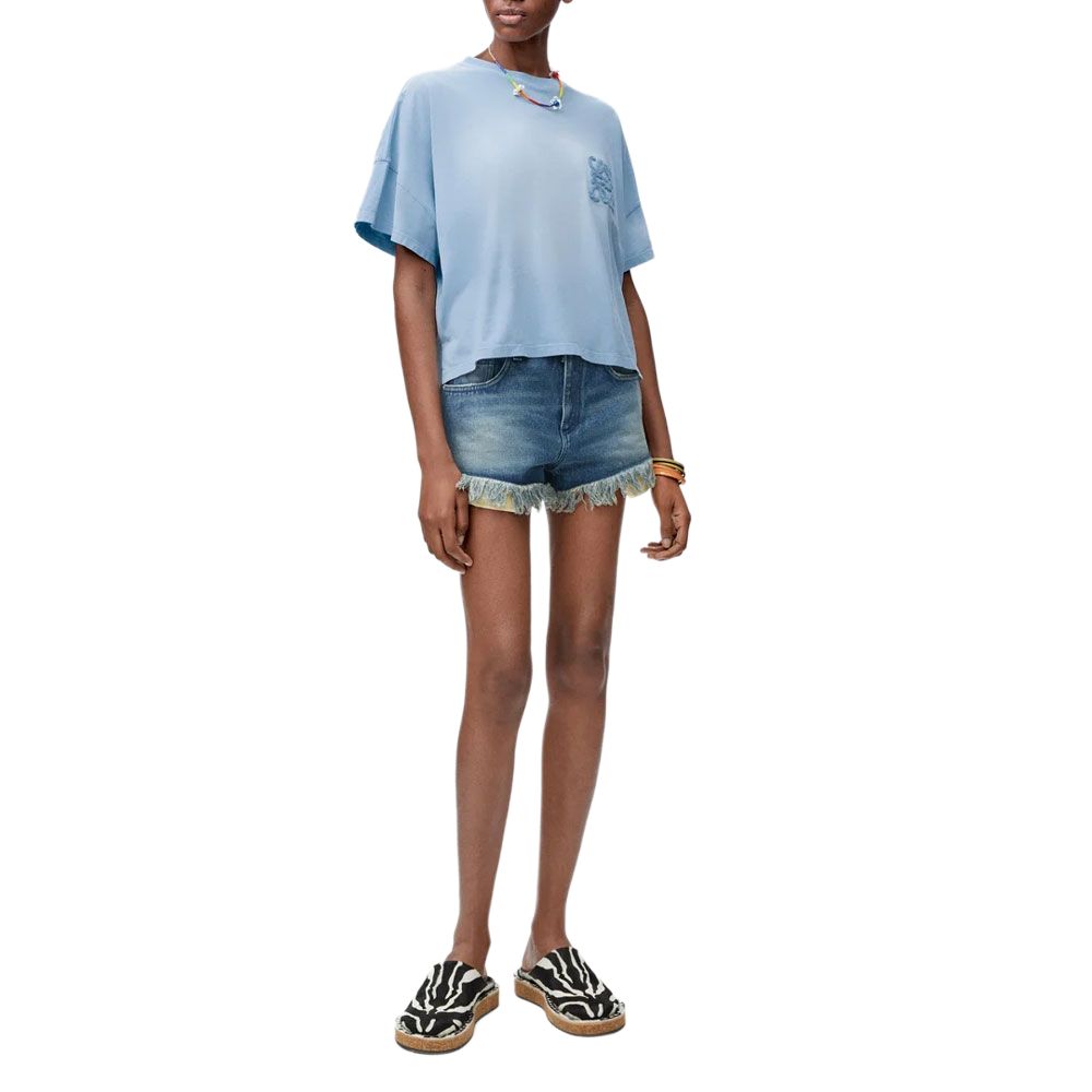 LOEWE Anagram T Shirt 'Sky Blue'