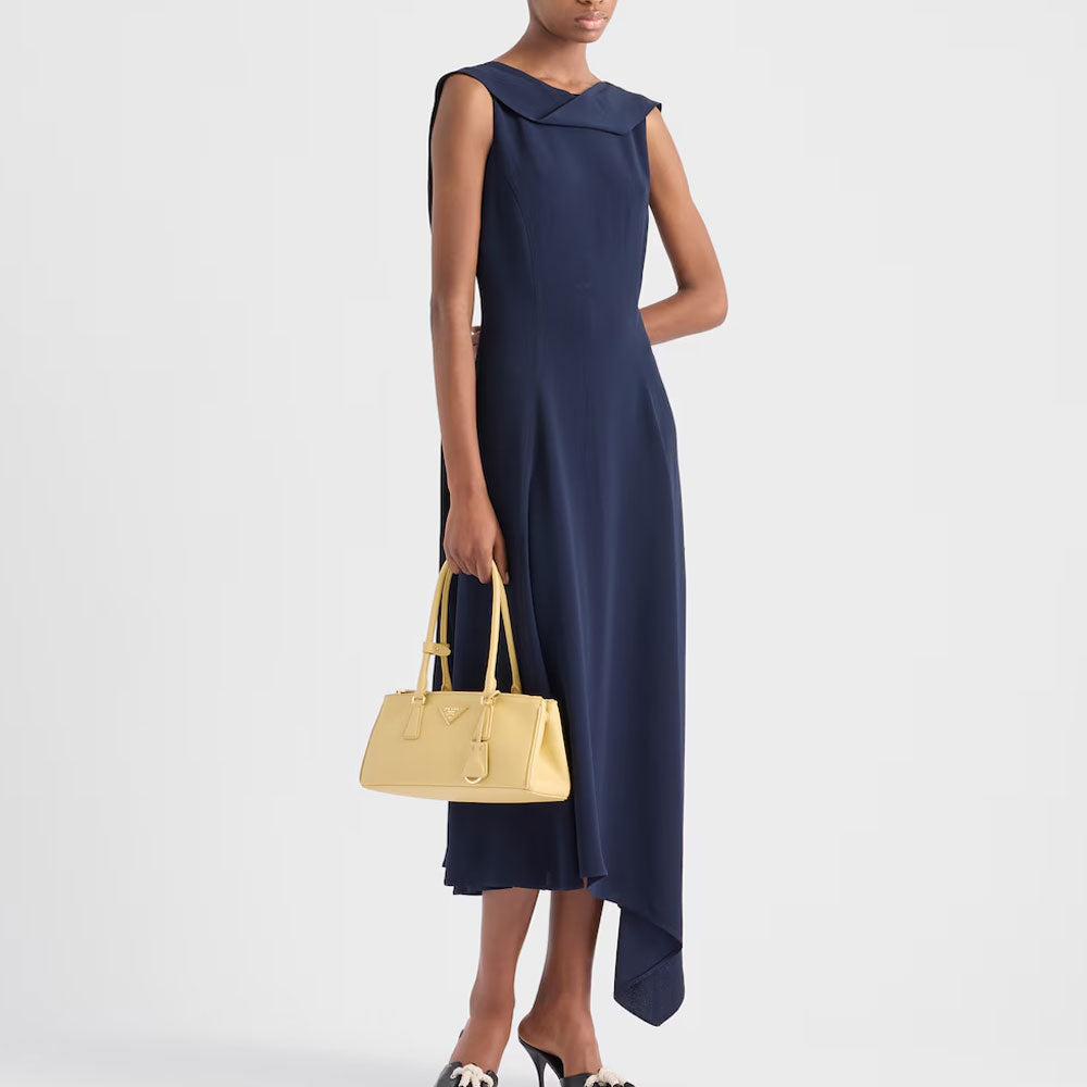 PRADA Asymmetric Satin Midi Dress