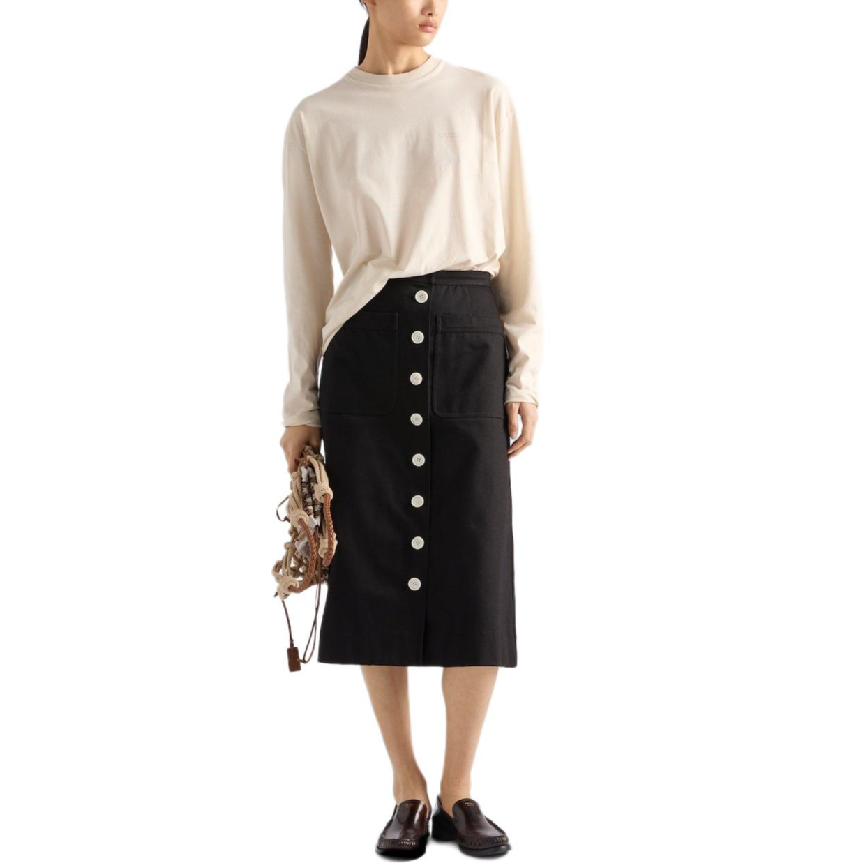 PRADA Drop Shoulder Sleeve T Shirt Women's Pink Mist White