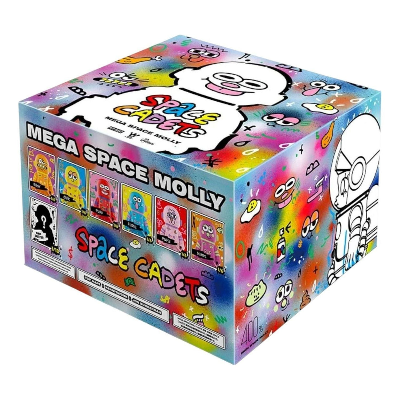 Pop Mart Mega Space Molly 400% Jon Burgerman Space Cadets Sealed Cases (6 Blind Boxes) PPMT-2505-0018-864991494