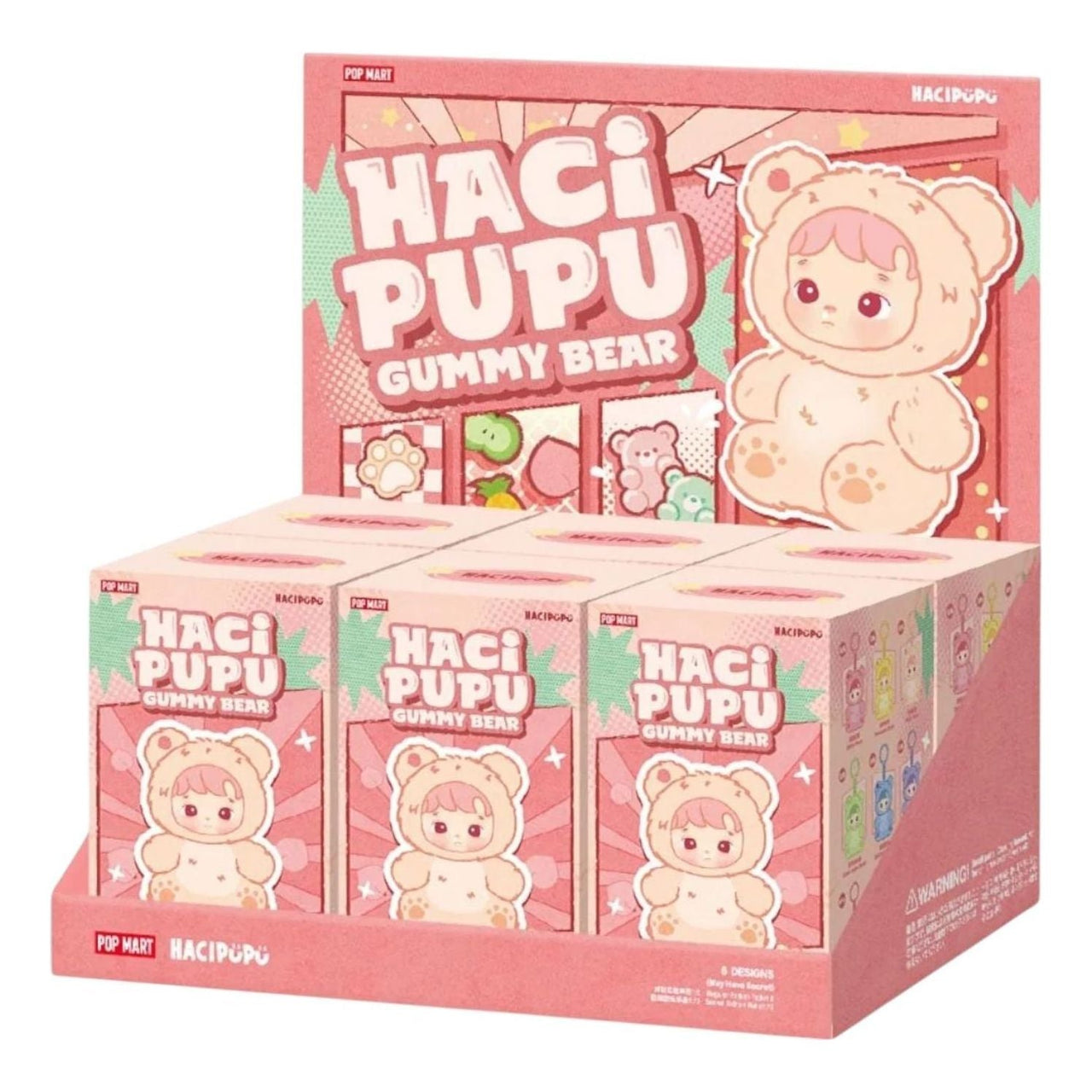 Pop Mart Hacipupu Gummy Bear Vinyl Plush Pendant Sealed Case (6 Blind Boxes) PPMT-2506-0023-885329958