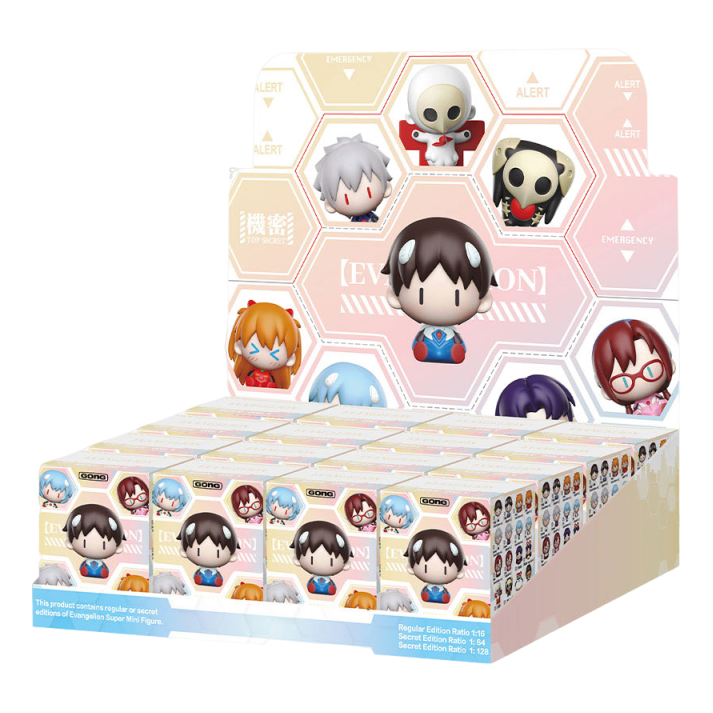 Pop Mart Evangelion Super Mini Figure Sealed Case (16 Blind Boxes) PPMT-2510-0050-991572093