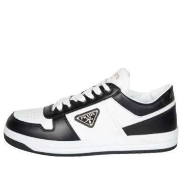 (WMNS) PRADA SS26 Logo Leather Sneakers 'Black White' 1E792M-3LPI-F0964