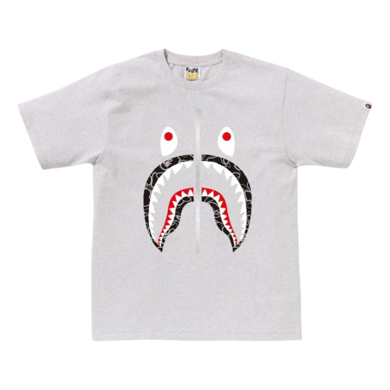 A Bathing Ape Neon Camo Shark T-Shirt 'Gray' 1L30-110-040-GRY