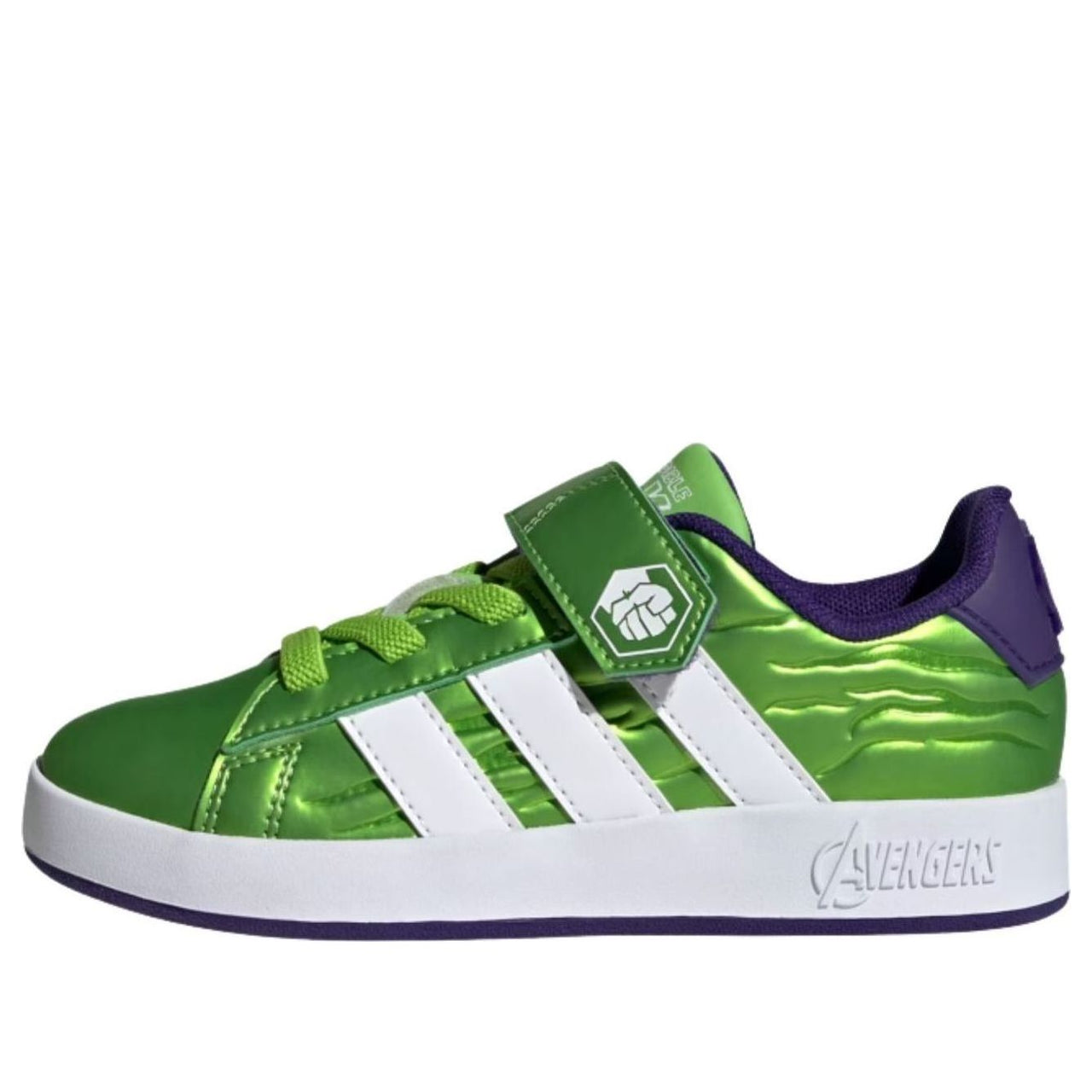 (PS) adidas x Marvel Avengers Grand Court 'Semi Solar Green Cloud White Collegiate Purple' HP3607