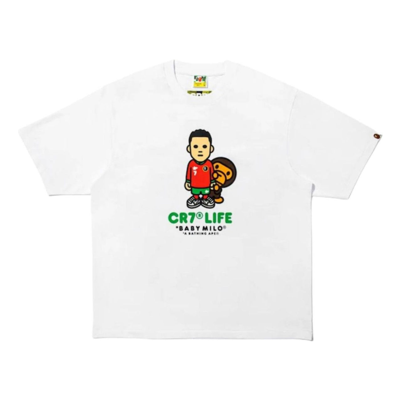 A Bathing Ape x Cristiano Ronaldo CR7 Life Baby Milo Relaxed Fit T-Shirt 'White' 2M23-110-910-WHT