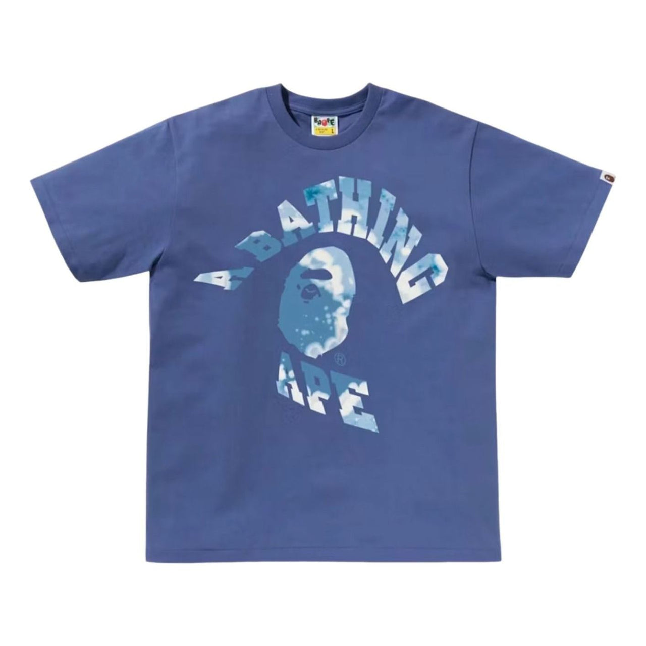A Bathing Ape Tie Dye Twist College T-Shirt 'Navy' 1L30-110-042-NAV