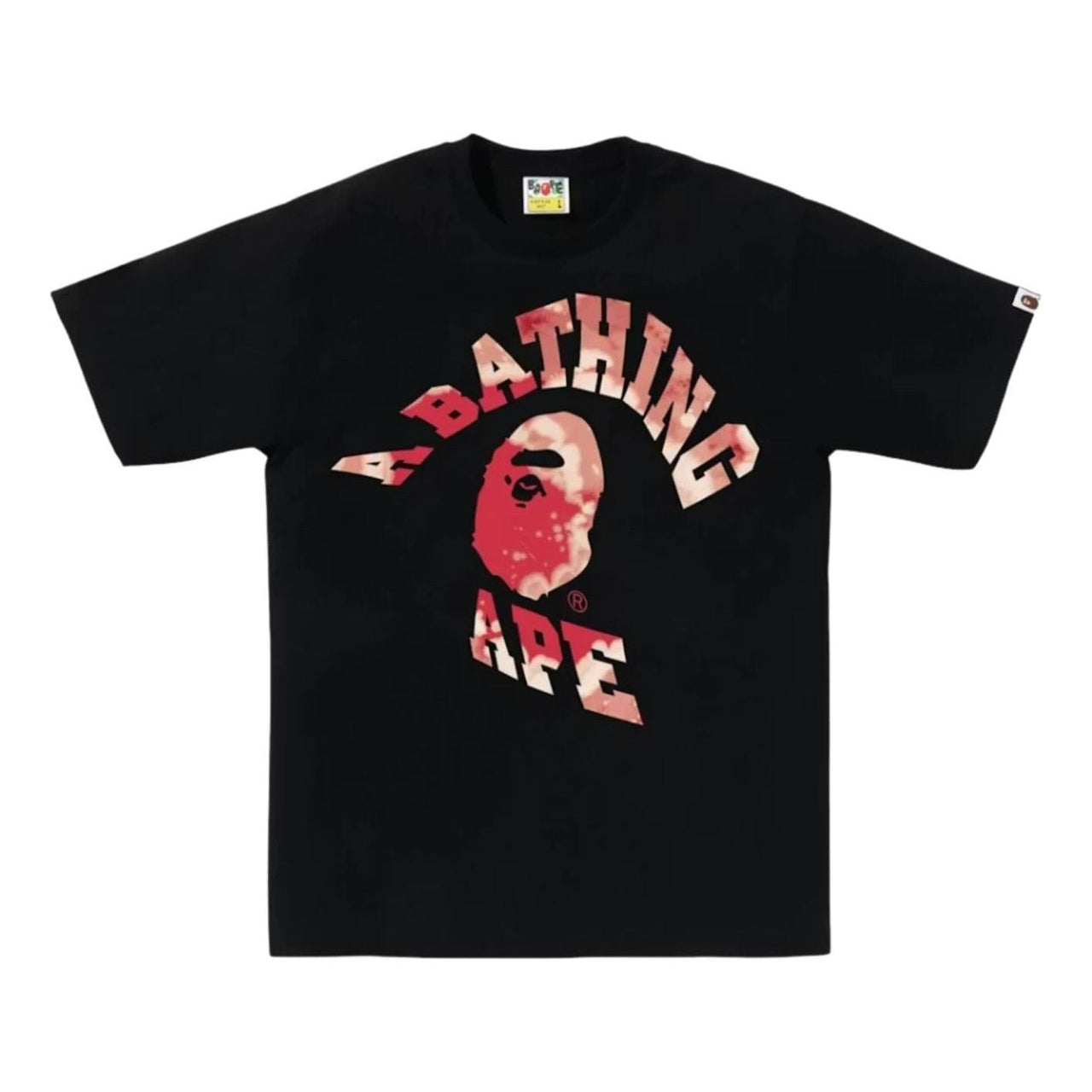 A Bathing Ape Tie Dye Twist College T-Shirt 'Black' 1L30-110-042-BLK