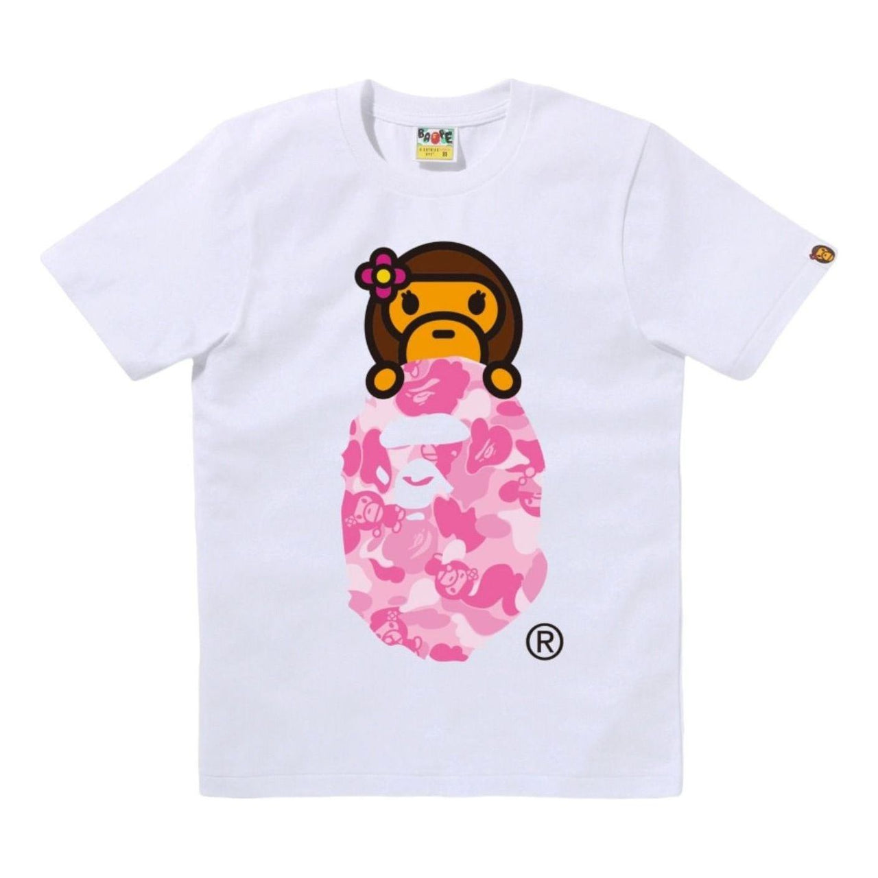 (WMNS) A Bathing Ape Abc Lisa Camo On Ape Head T-Shirt 'White Pink' 2M20-210-301-WHTPNK