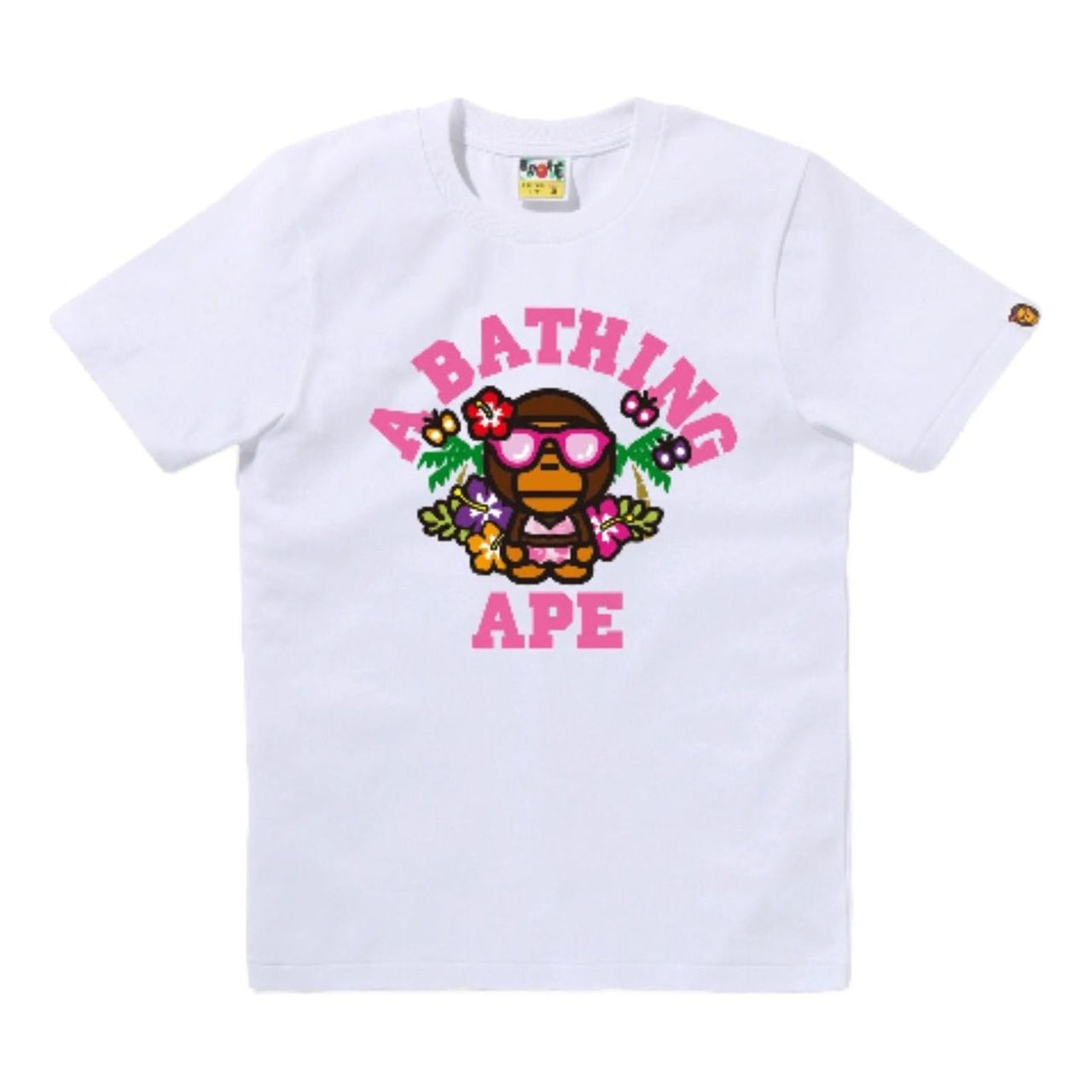 (WMNS) A Bathing Ape Lisa College Summer T-Shirt 'White' 2M20-210-303-WHT