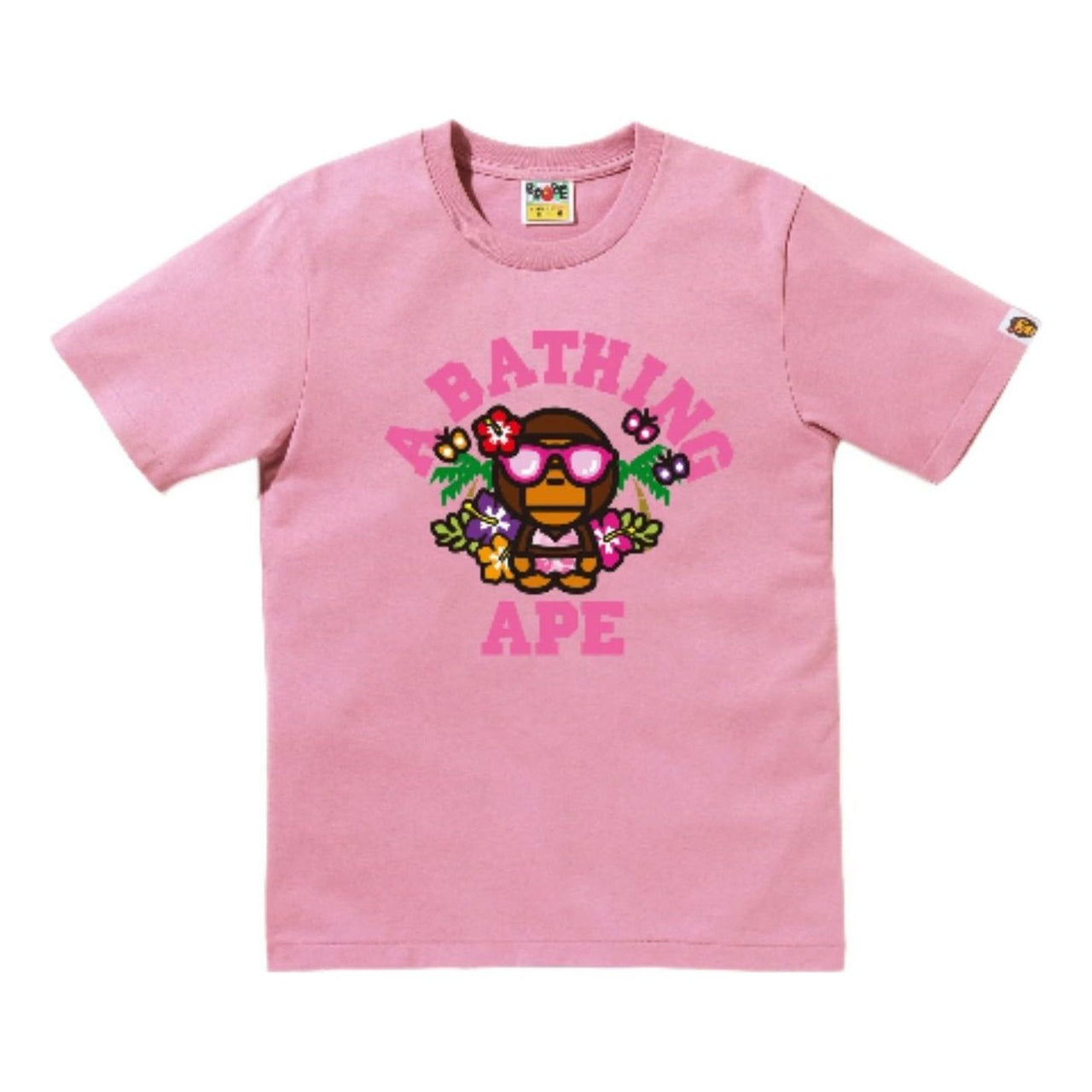 (WMNS) A Bathing Ape Lisa College Summer T-Shirt 'Pink' 2M20-210-303-PNK