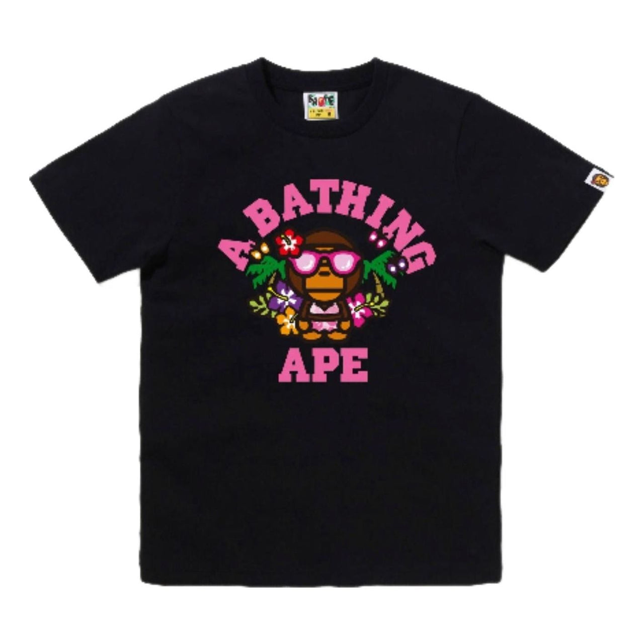 (WMNS) A Bathing Ape Lisa College Summer T-Shirt 'Black' 2M20-210-303-BLK