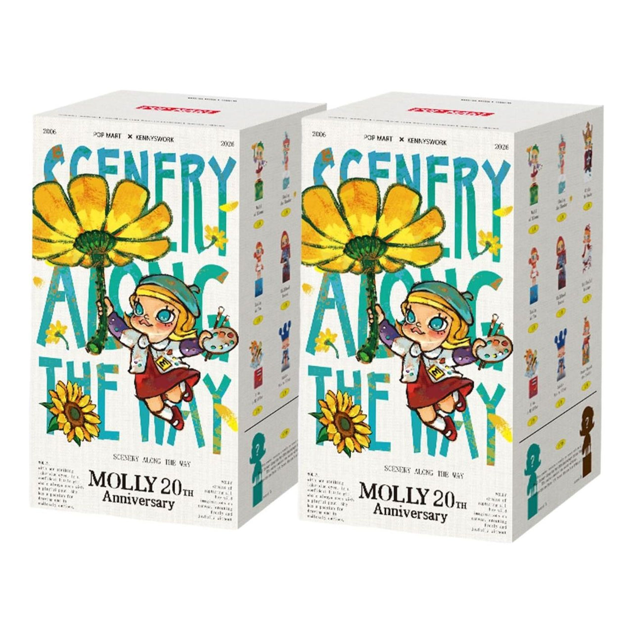 Pop Mart MOLLY Scenery Along the Way 20th Anniversary Series Figures Sealed Case (2 Blind Boxes) PPMT-2603-0048-1090716551