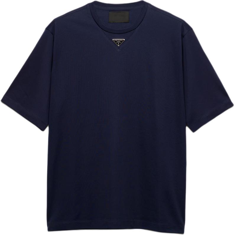 PRADA Enamel Triangle-logo Cotton T-shirt