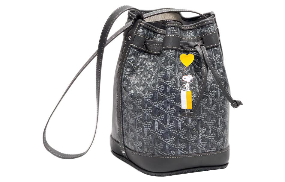 GOYARD Snoopy Co branded Petit Flot Canvas With Leather Bucket Bag, Shoulder Bag Women's