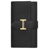 HERMES Bearn Mysore Goat Skin Key Pouch Unisex 89 Noir Black