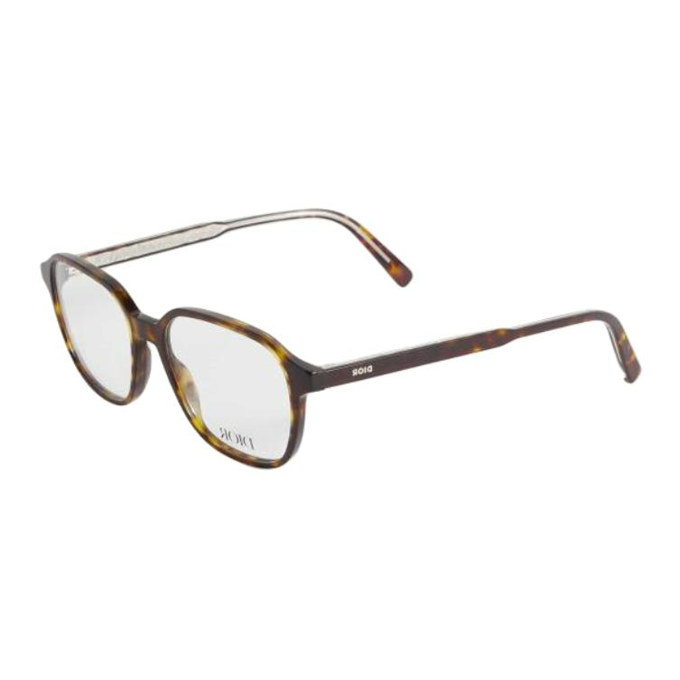 DIOR Acetate Rectangular Eyeglass Frames Men's Brown
