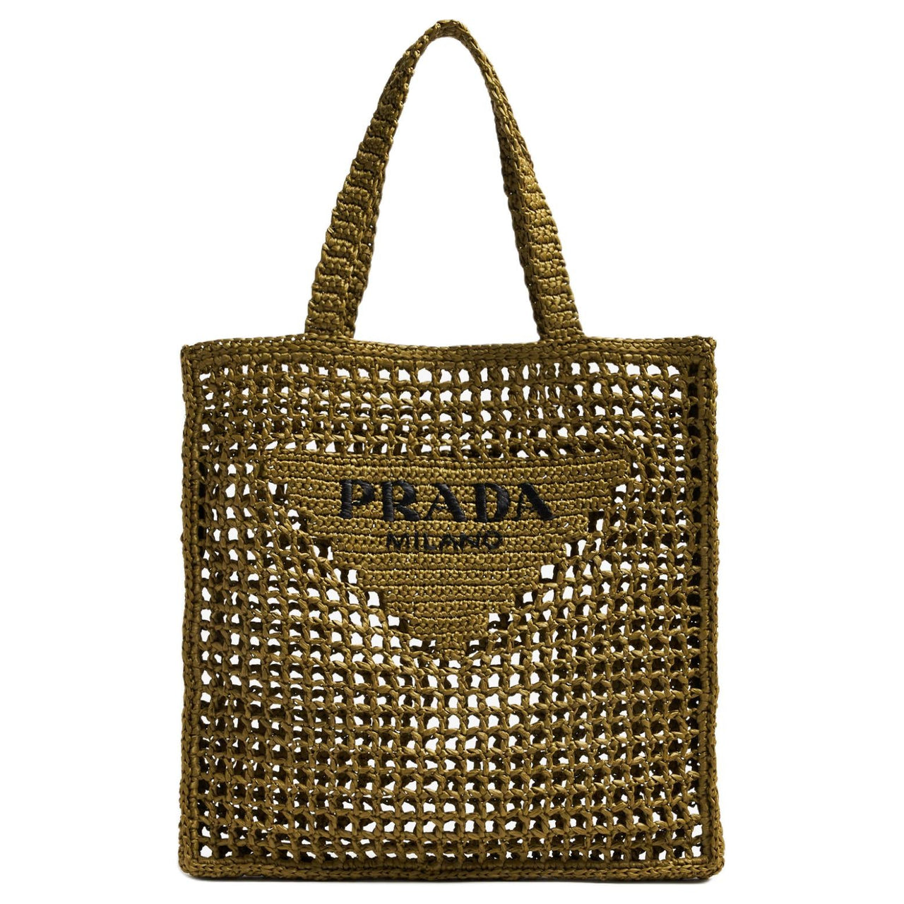 PRADA Cotton Tote Bag Shopping Bag Handbag Men's Green