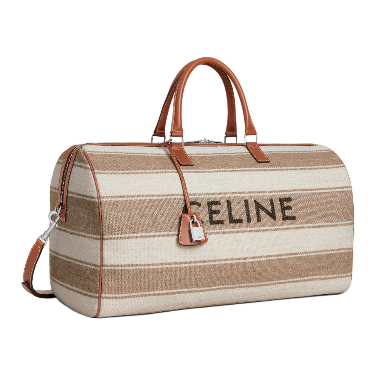 CELINE Calfskin Handbag, Shoulder Bag, Crossbody Bag, Travel Bag Large Size Men's Light Umber