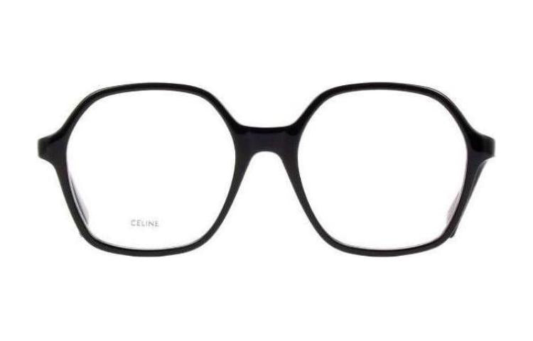 CELINE Acetate Irregular Shape Eyeglass Frames Men's Black