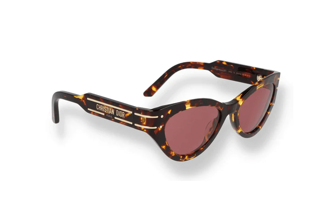 DIOR Acetate Cat Eye Sunglasses Women's Havana Color