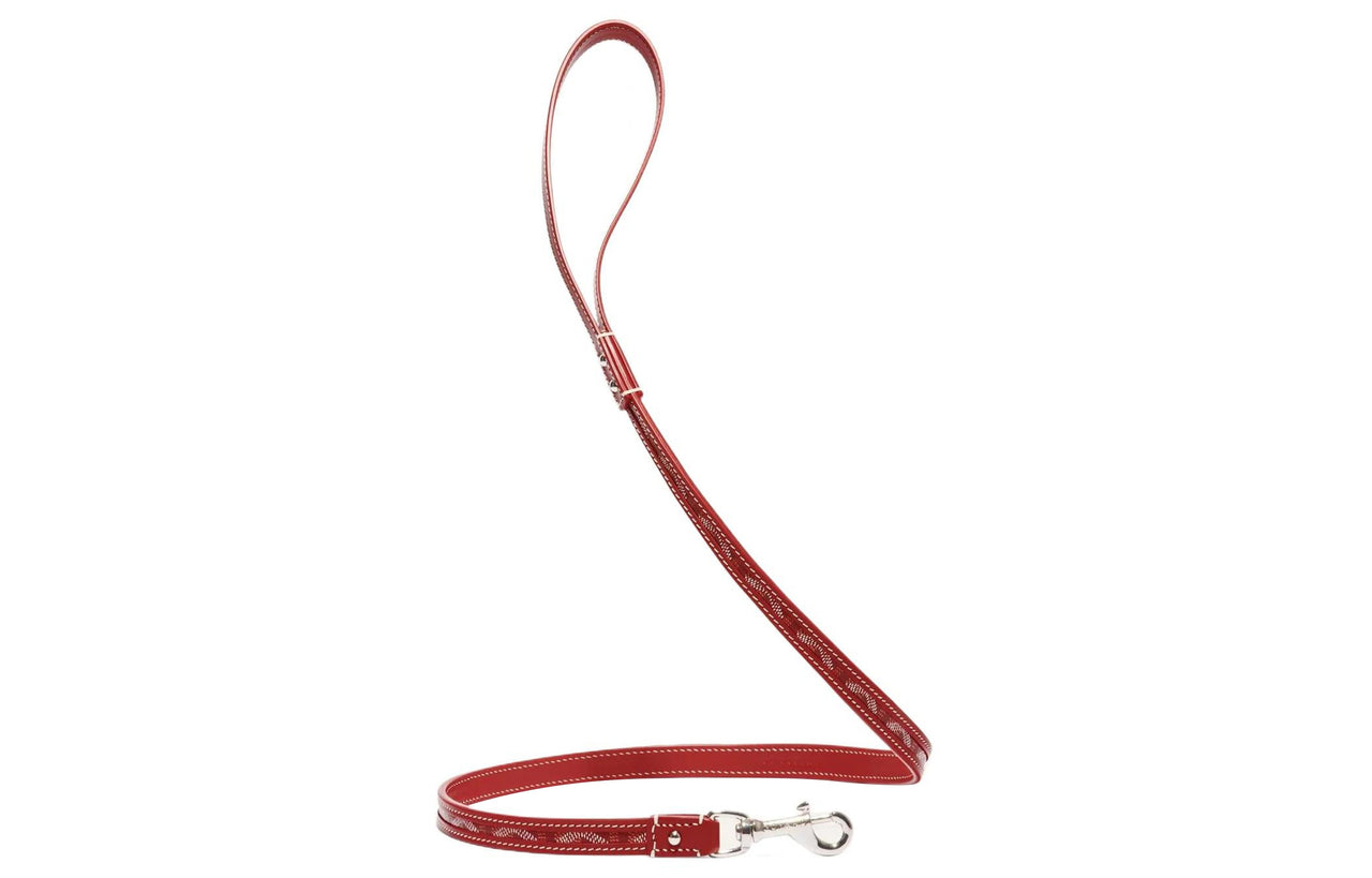 GOYARD Goyardine Canvas With Clamecy Cow Leather Dog's Teeth Bag Straps Unisex Burgundy