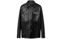 LOUIS VUITTON Embroidered Leather Signature Overshirt