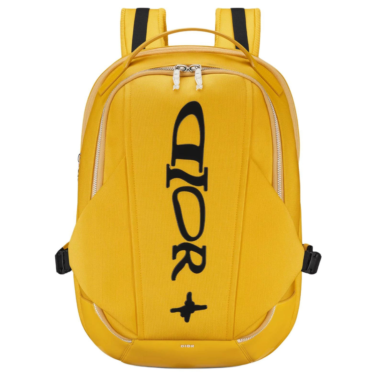 DIOR Nylon With Leather Backpack Unisex Yellow