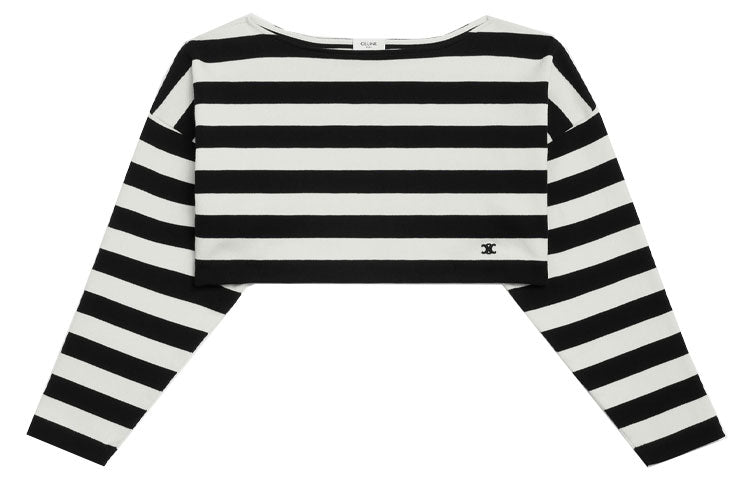CELINE Crop Top Women's Black White