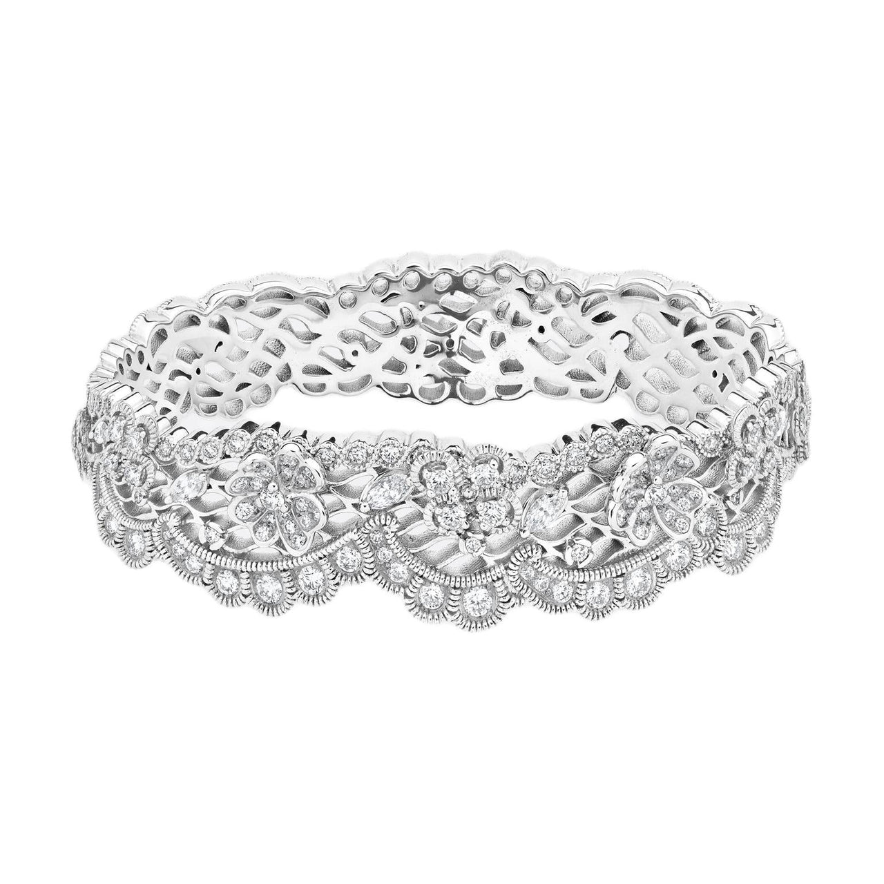 DIOR Diamond Bracelets Unisex Silver