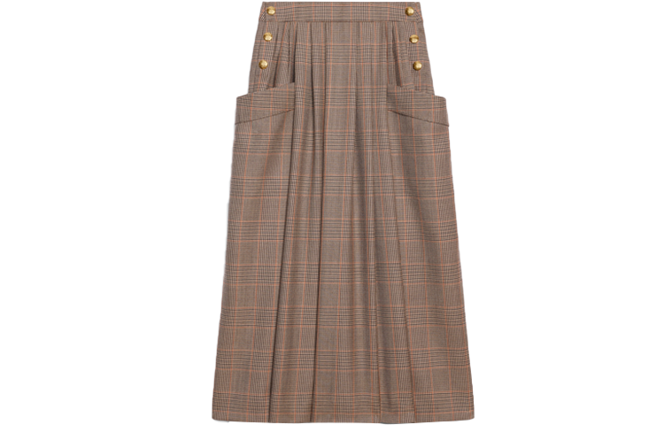 CELINE Casual Long Skirts Women's Brown