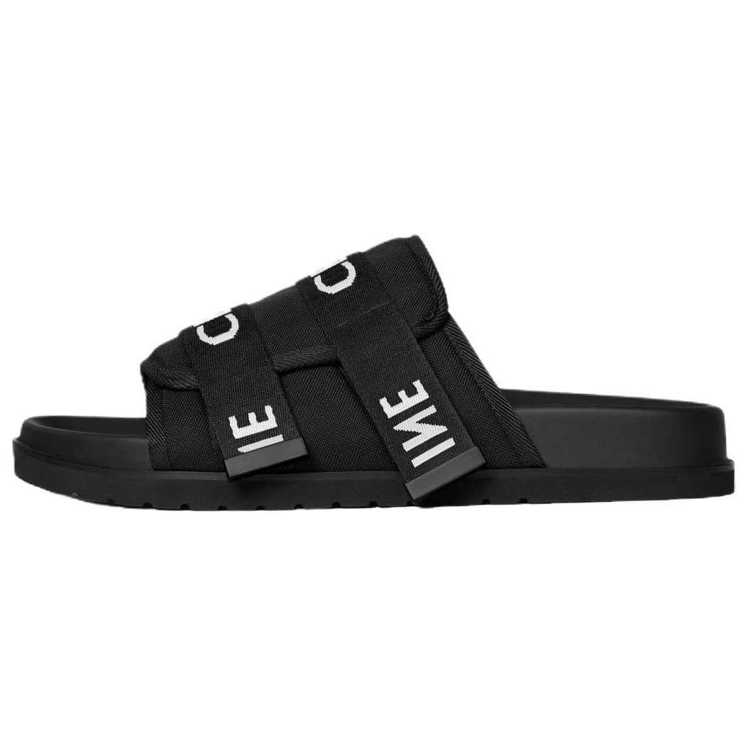 CELINE Rubber Sole Slide Slippers Men's Black