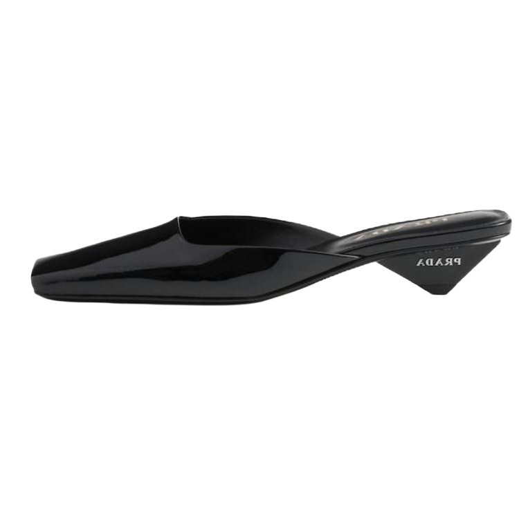 PRADA Closed Toe Slippers 3.5cm Women's Black