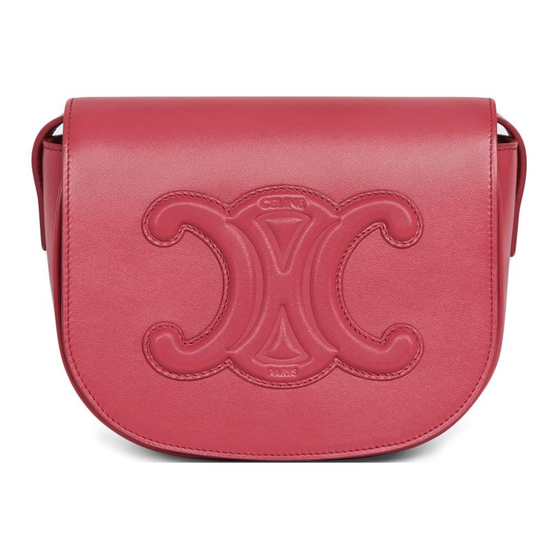 CELINE Cuir Triomphe Triumph Calfskin Crossbody Bag, Shoulder Bag Women's Pink Candy