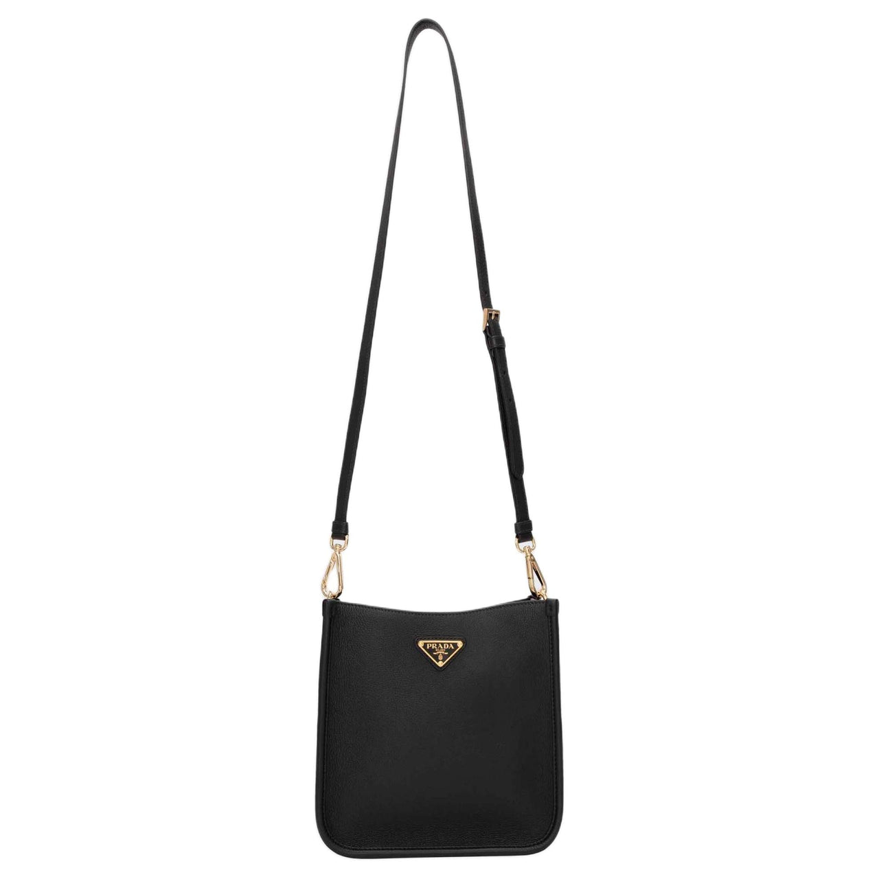 PRADA Cow Leather Shoulder Bag Mini Women's Black