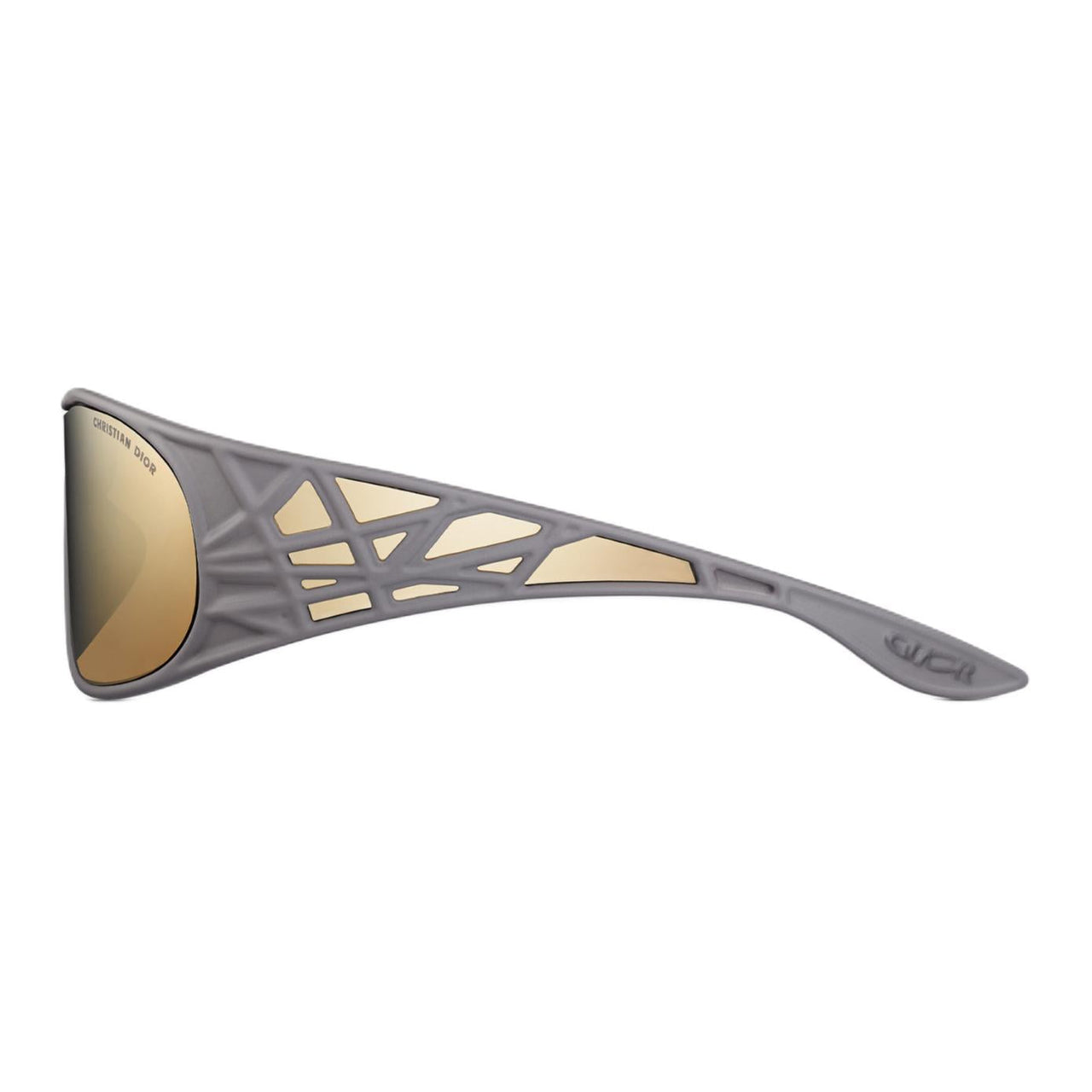 DIOR Rubber Irregular Shape Sunglasses Men's Gray