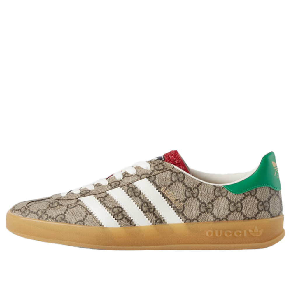 adidas x Gucci Gazelle GG Supreme Shoes 'Beige Ebony Green' 715222-FAAR3-9751